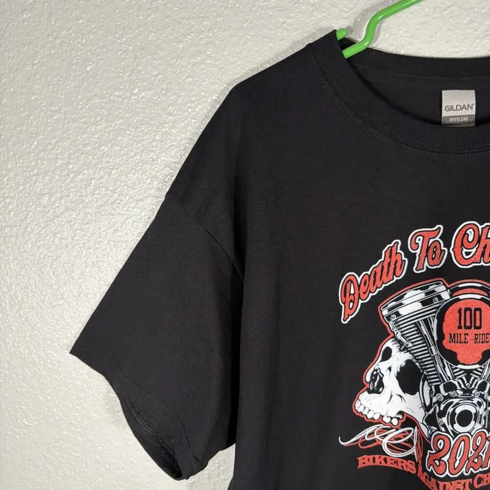 B.A.C.A. Bikers Against Child Abuse 2021 100 Mile Ride Black Shirt Large